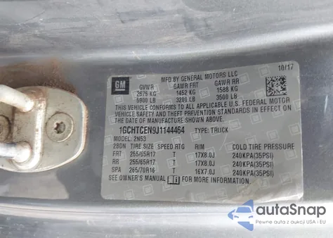 2018 Chevrolet Colorado Lt из США, поврежденный, VIN 1GCHTCEN9J1144464